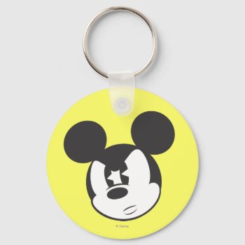 Classic Mickey | Angry Head Keychain by MickeyAndFriends at Zazzle
