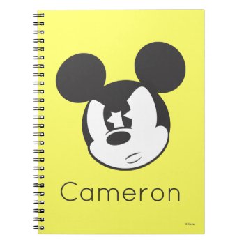 Classic Mickey | Angry Head - Personalized Notebook by MickeyAndFriends at Zazzle