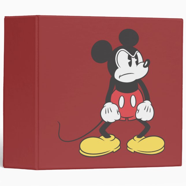 Classic Mickey | Angry Pose 3 Ring Binder (Front/Spine)