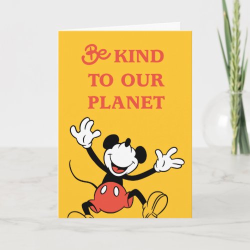 Classic Mickey  Be Kind to Our Planet Card