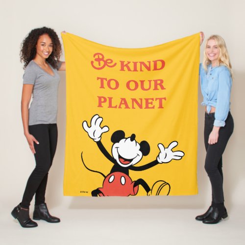 Classic Mickey  Be Kind to Our Planet Fleece Blanket