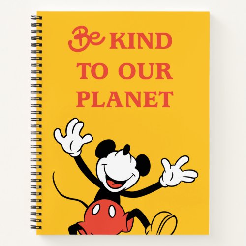 Classic Mickey  Be Kind to Our Planet Notebook