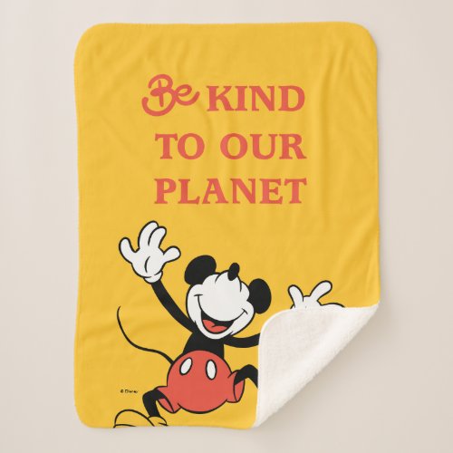 Classic Mickey  Be Kind to Our Planet Sherpa Blanket