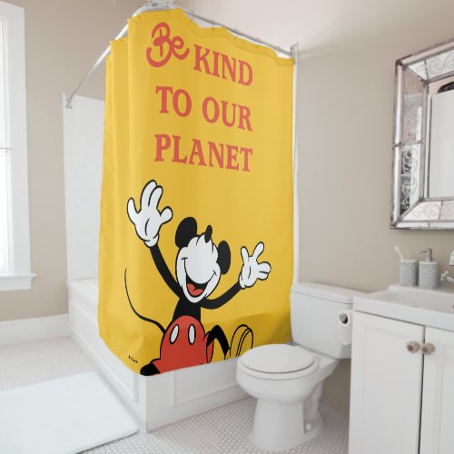 Classic Mickey  Be Kind to Our Planet Shower Curtain