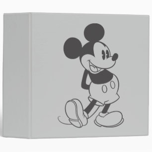 Classic Mickey   Black and White Binder