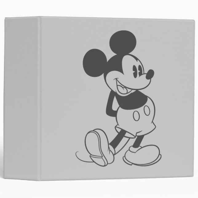 Classic Mickey | Black and White Binder (Front/Spine)