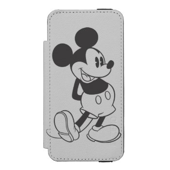Classic Mickey | Black And White Wallet Case For Iphone Se/5/5s by MickeyAndFriends at Zazzle