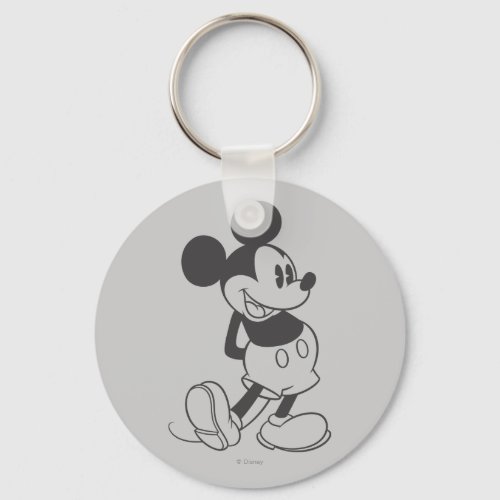 Classic Mickey  Black and White Keychain