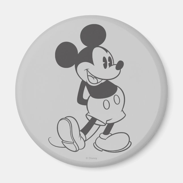 Classic Mickey | Black and White Magnet (Front)