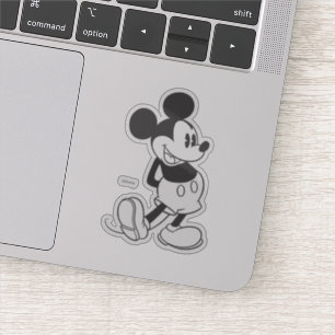Classic Mickey   Black and White Sticker