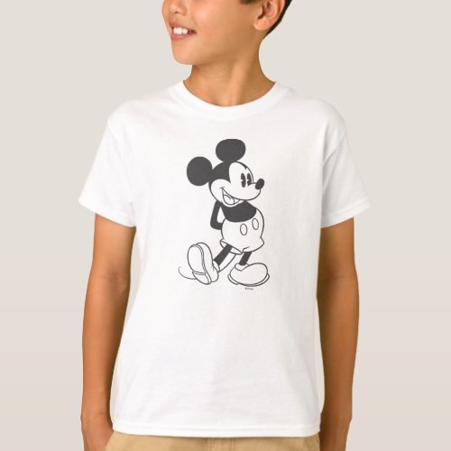 Classic Mickey  Black and White T_Shirt