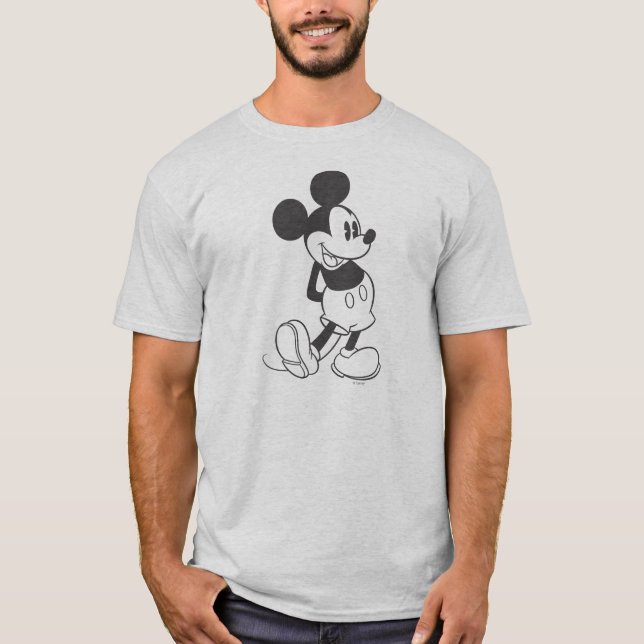 Classic Mickey | Black and White T-Shirt (Front)