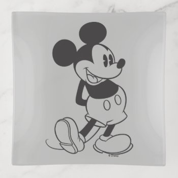 Classic Mickey | Black And White Trinket Tray by MickeyAndFriends at Zazzle