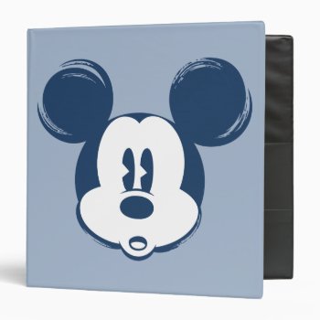 Classic Mickey | Blue Head 3 Ring Binder by MickeyAndFriends at Zazzle