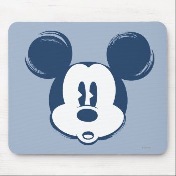 Classic Mickey | Blue Head Mouse Pad by MickeyAndFriends at Zazzle