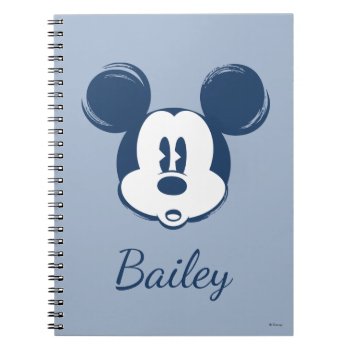 Classic Mickey | Blue Head - Personalized Notebook by MickeyAndFriends at Zazzle
