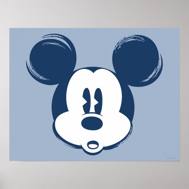 Classic Mickey | Blue Head Poster (Front)