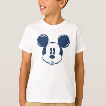 Classic Mickey | Blue Head T-shirt by MickeyAndFriends at Zazzle