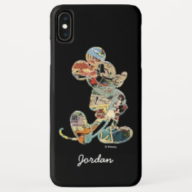 Classic Mickey | Comic Silhouette - Add Your Name iPhone XS Max Case