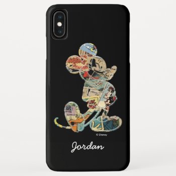 Classic Mickey | Comic Silhouette - Add Your Name Iphone Xs Max Case by MickeyAndFriends at Zazzle