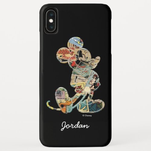 Classic Mickey  Comic Silhouette _ Add Your Name iPhone XS Max Case