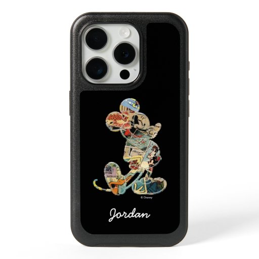 Classic Mickey | Comic Silhouette - Add Your Name iPhone 15 Pro Case