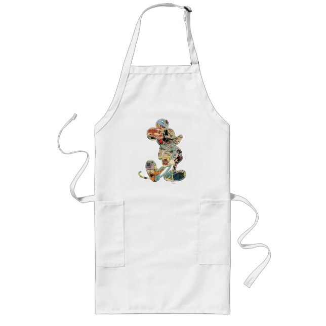Classic Mickey | Comic Silhouette Long Apron (Front)