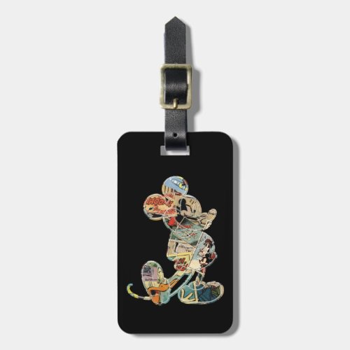 Classic Mickey  Comic Silhouette Luggage Tag