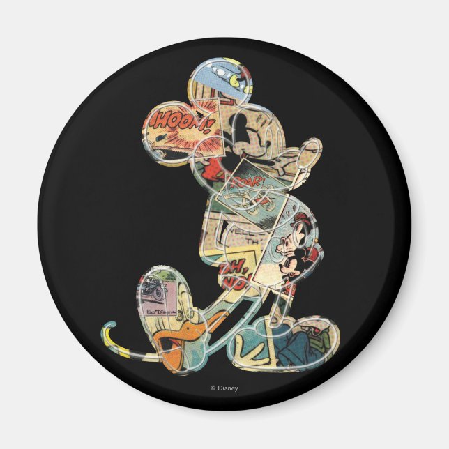 Classic Mickey | Comic Silhouette Magnet (Front)