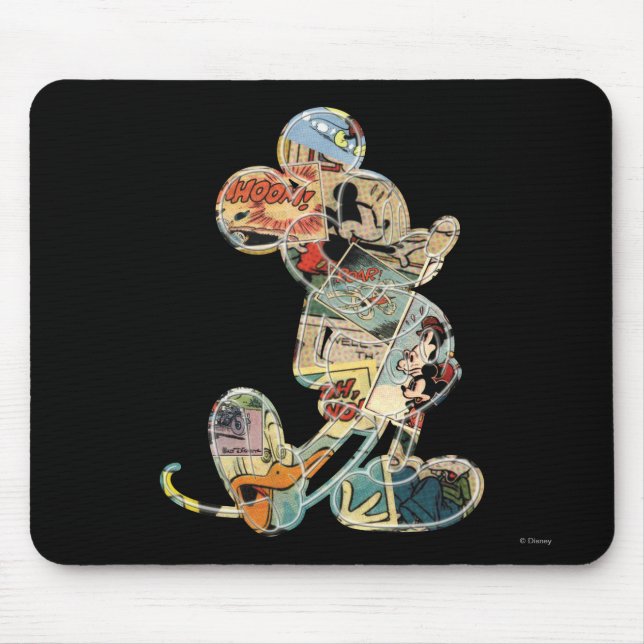 Classic Mickey | Comic Silhouette Mouse Pad (Front)