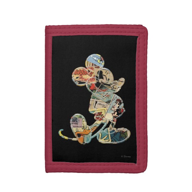 Classic Mickey | Comic Silhouette Tri-fold Wallet (Front Vertical)
