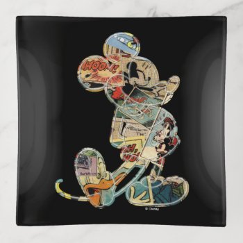 Classic Mickey | Comic Silhouette Trinket Tray by MickeyAndFriends at Zazzle