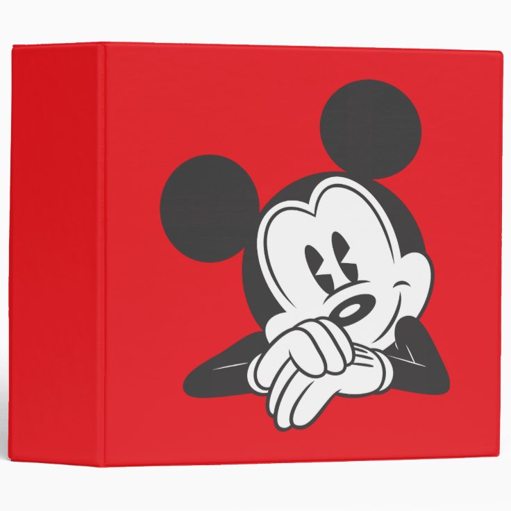 Classic Mickey | Cute Portrait 3 Ring Binder | Zazzle