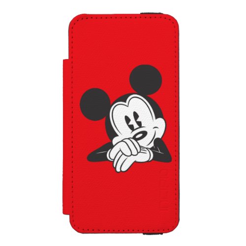 Classic Mickey  Cute Portrait Wallet Case For iPhone SE55s