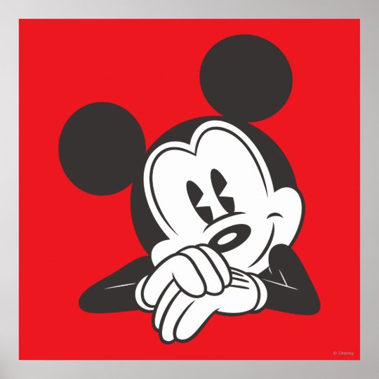 Classic Mickey | Cute Portrait Poster | Zazzle.com