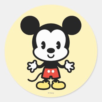 Classic Mickey | Cuties Classic Round Sticker by MickeyAndFriends at Zazzle
