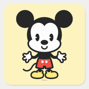 Classic Mickey   Cuties Square Sticker