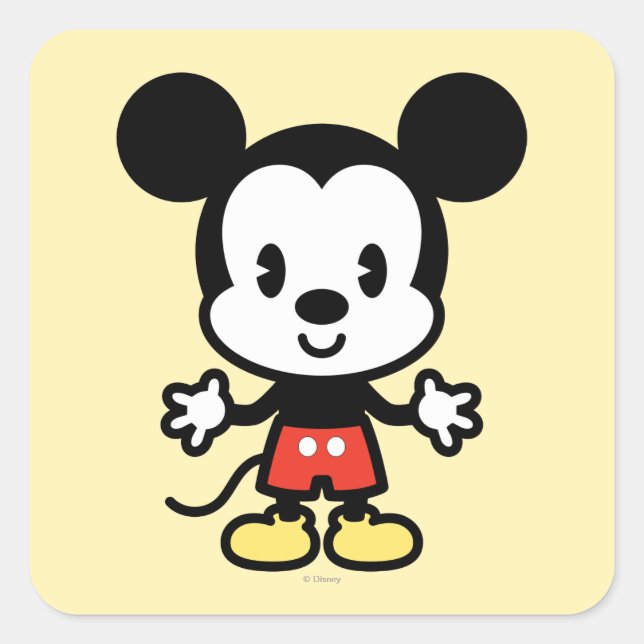 Classic Mickey | Cuties Square Sticker (Front)
