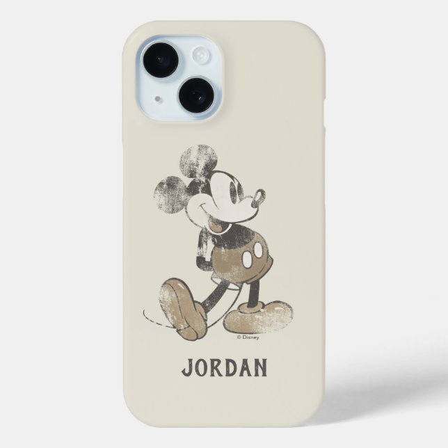 Classic Mickey | Distressed - Add Your Name Case-Mate iPhone Case (Back)