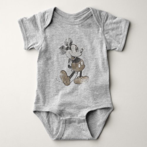 Classic Mickey  Distressed Baby Bodysuit