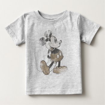 Classic Mickey | Distressed Baby T-shirt by MickeyAndFriends at Zazzle