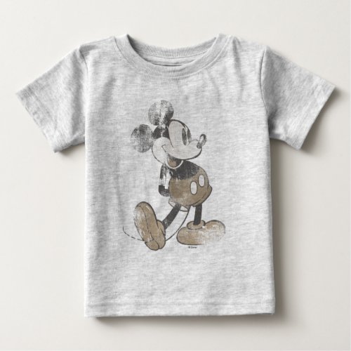 Classic Mickey  Distressed Baby T_Shirt