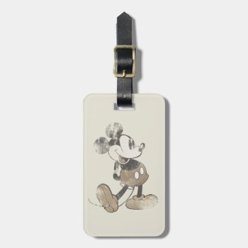 Classic Mickey | Distressed Luggage Tag by MickeyAndFriends at Zazzle