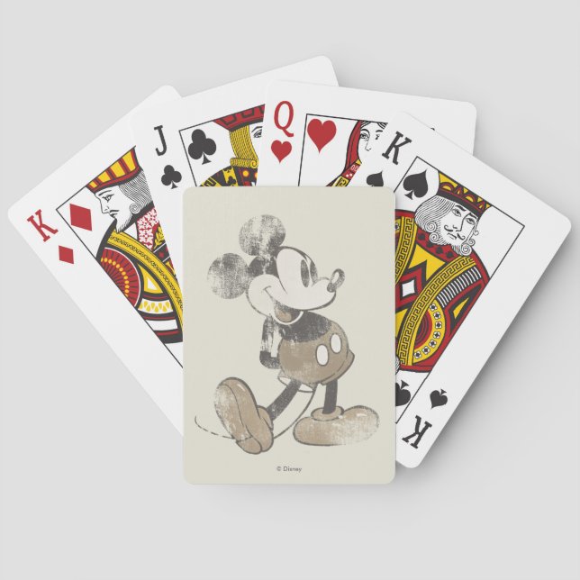 Classic Mickey | Distressed Poker Cards (Back)