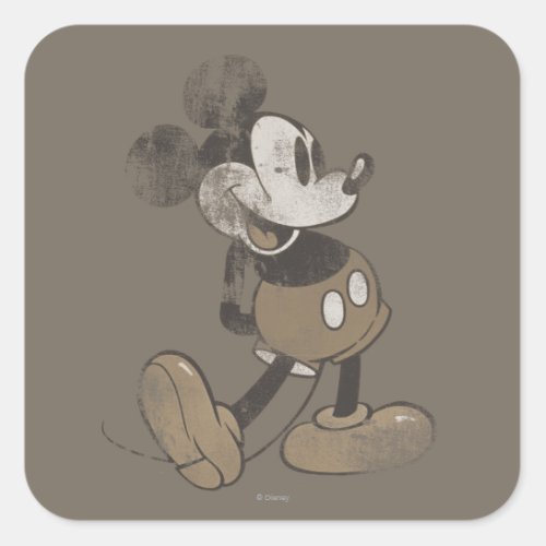 Classic Mickey | Distressed Square Sticker