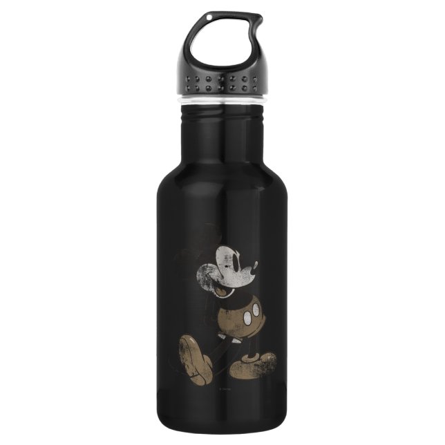Classic Mickey | Distressed Stainless Steel Water Bottle (Front)