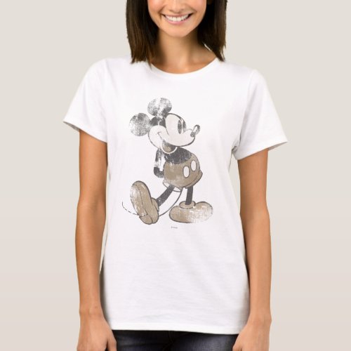 Classic Mickey  Distressed T_Shirt