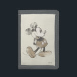 Classic Mickey | Distressed Tri-fold Wallet<br><div class="desc">Add a touch of vintage Disney charm with this classic Mickey Mouse distressed design! Featuring Mickey in his iconic red shorts and yellow shoes with a weathered, retro-inspired look, this artwork brings nostalgia to life. The distressed texture gives it an old-school feel, perfect for Disney fans who love timeless, vintage...</div>