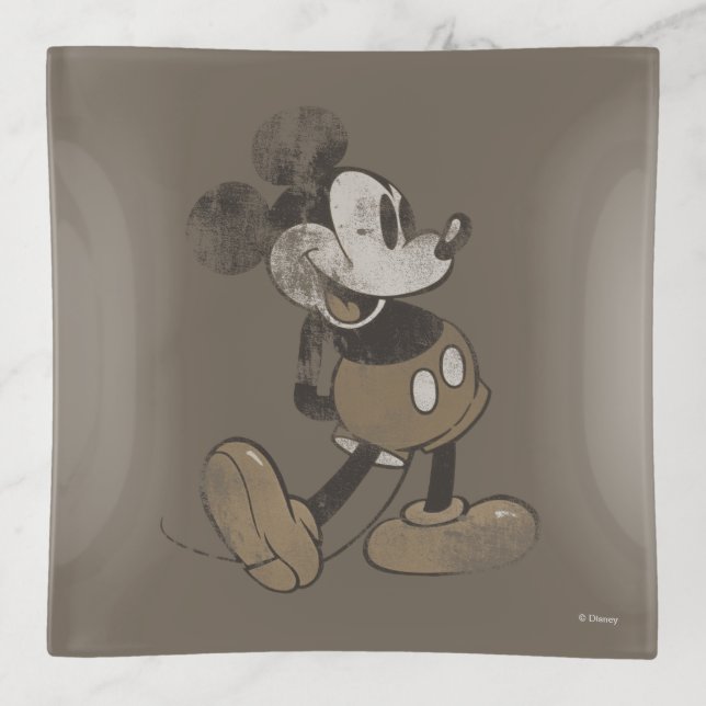 Classic Mickey | Distressed Trinket Tray (Front)