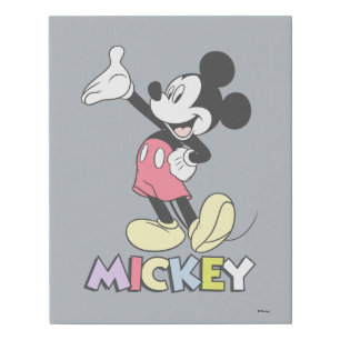 Classic Mickey Faux Canvas Print